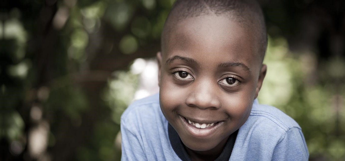 Young boy smiling