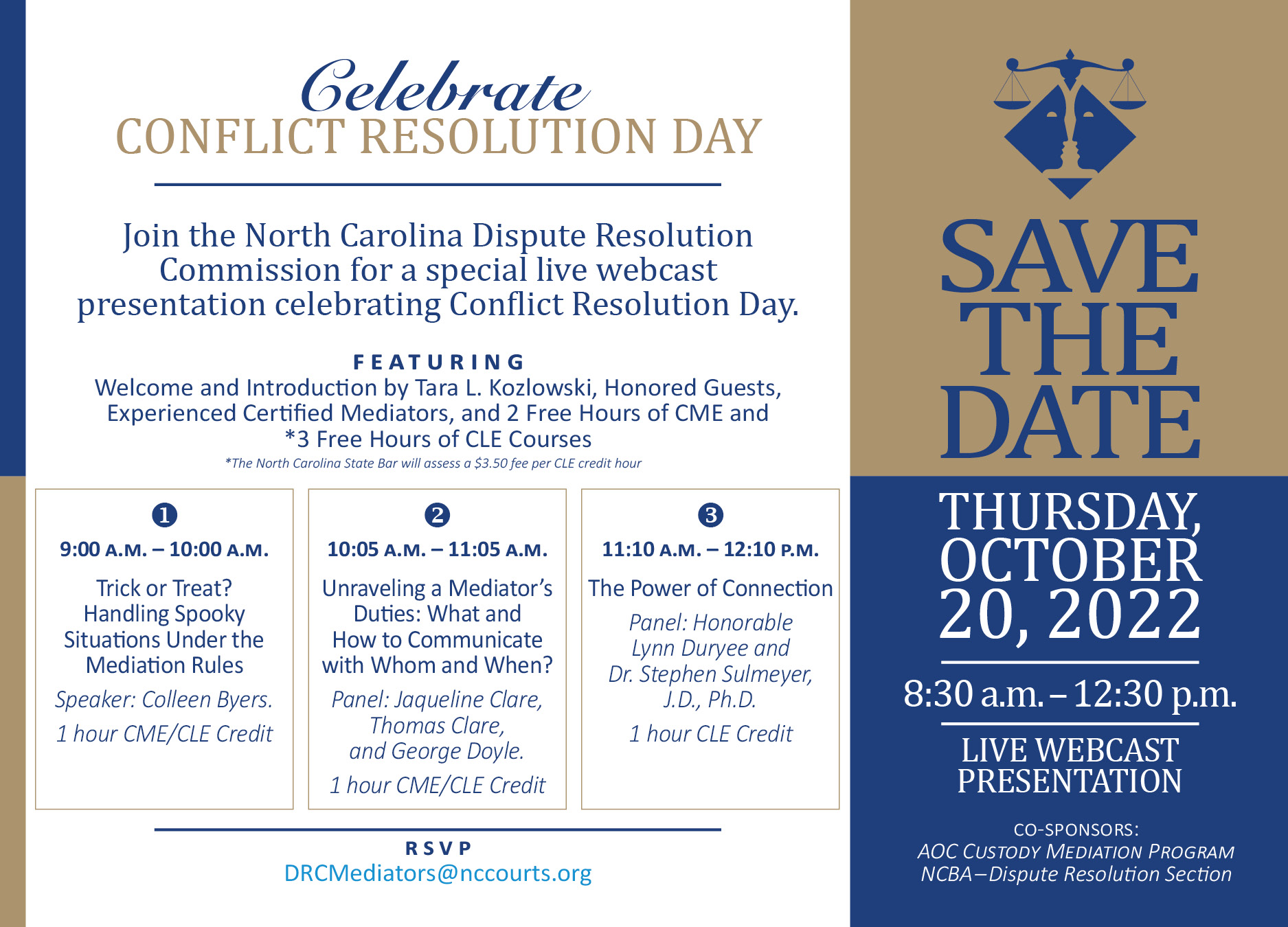 DRC Celebrate Conflict Resolution Day Save the Date