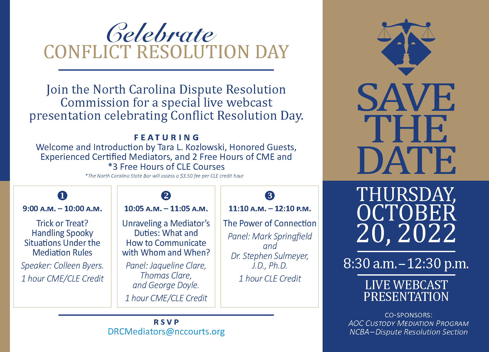 DRC Celebrate Conflict Resolution Day Save the Date