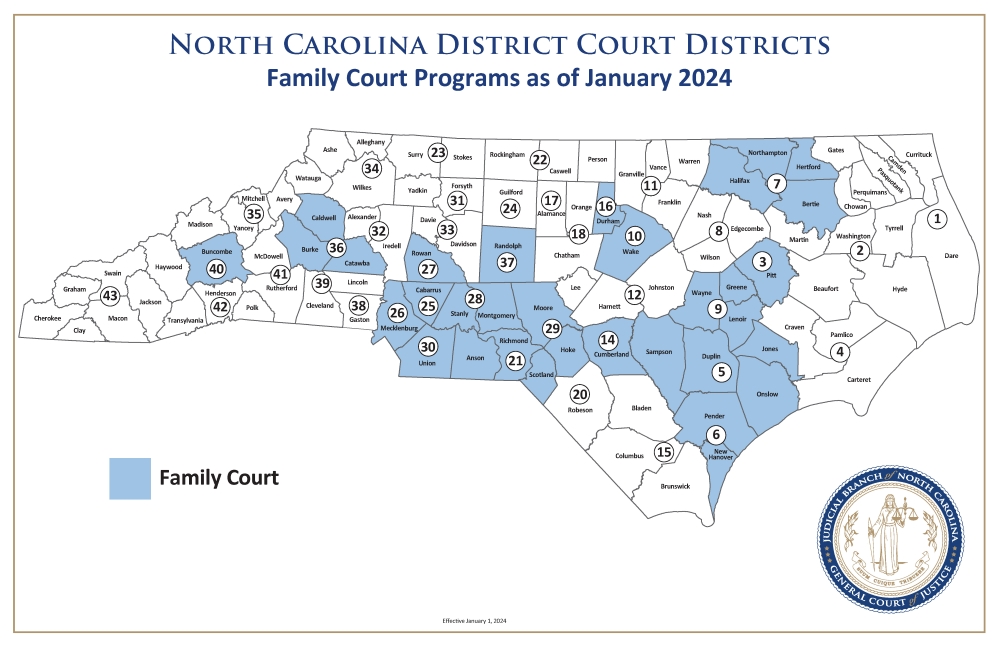 Family Court Districts Map