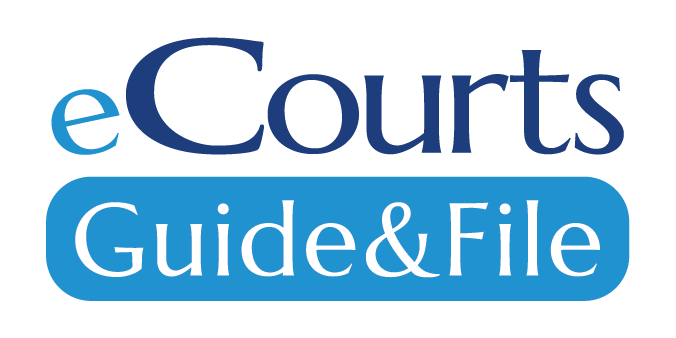 eCourts Guide & File logo stacked