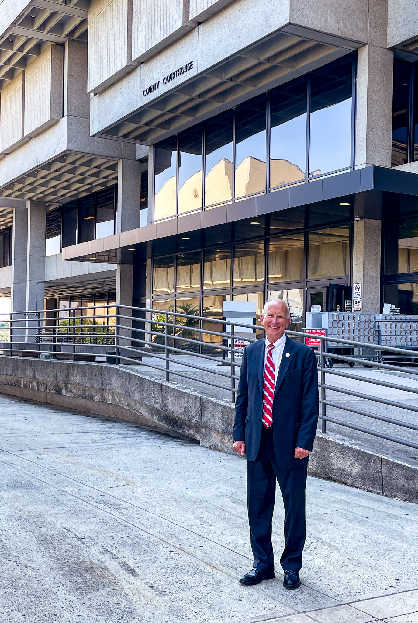 Chief Justice Newby at the Guilford County Courthouse in Greensboro