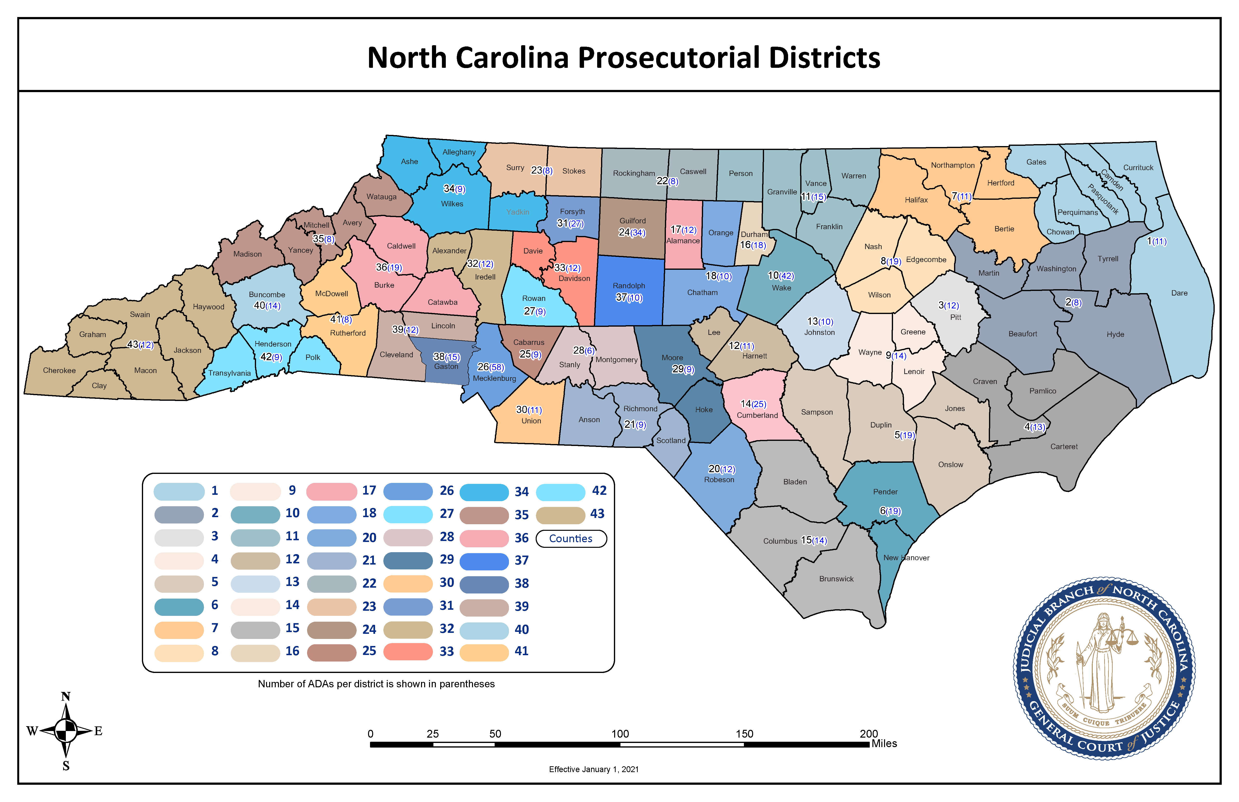 Prosecutorial Districts Map 2021