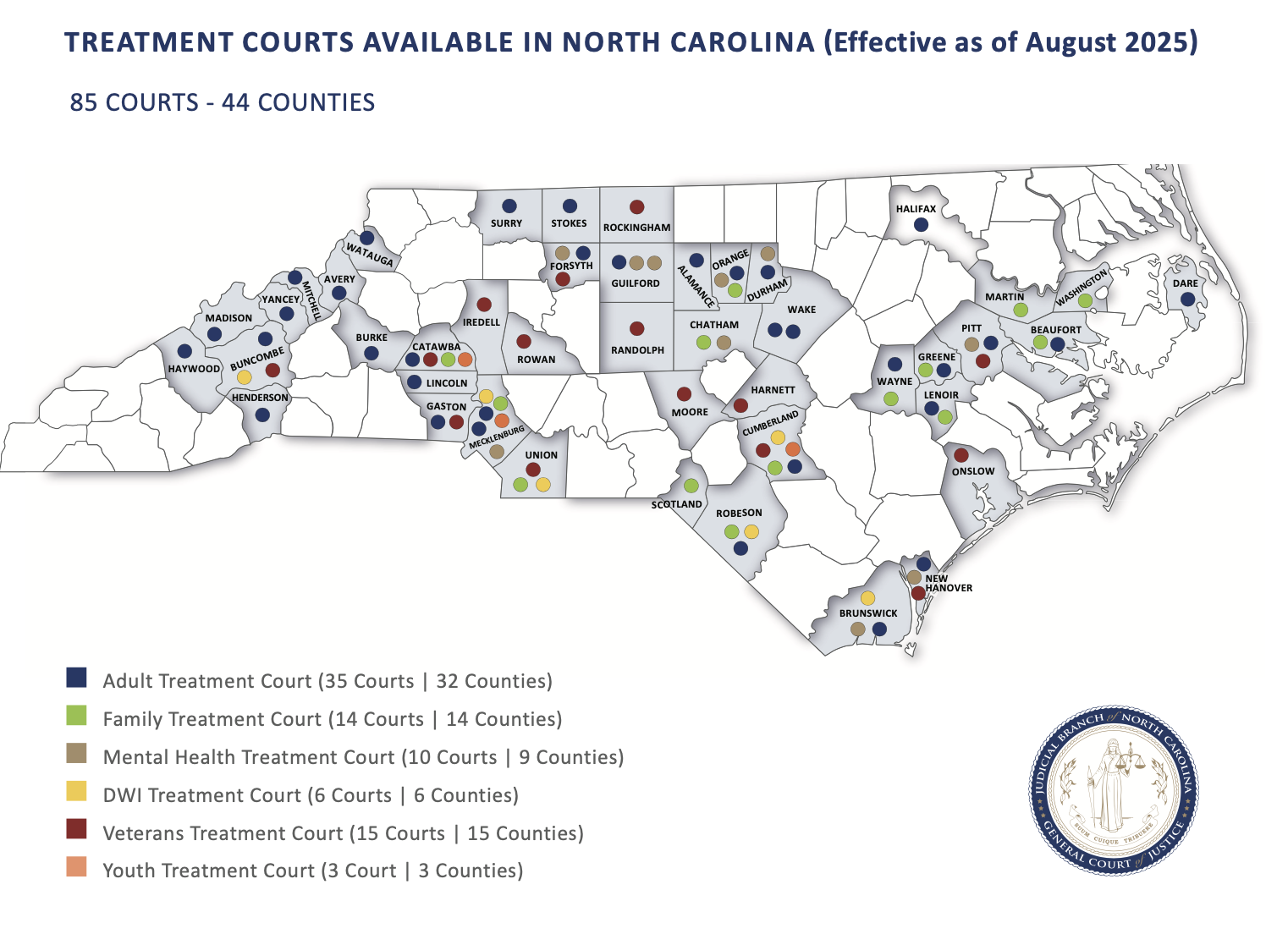 Recovery Courts Map