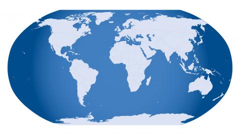 World map globe