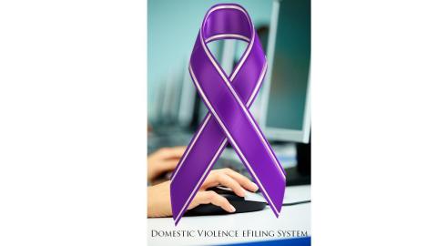 Domestic Violence eFiling System with Purple Ribbon