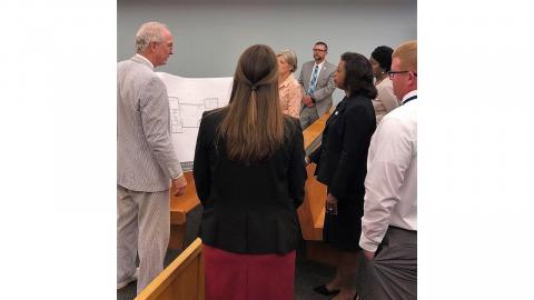 Chief Justice Cheri Beasley Tours Pender County Courts