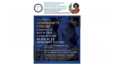 Edgecombe County Community Forum flyer