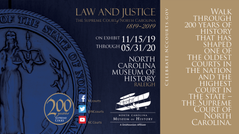 Supreme Court Exhibit at N.C. Museum of History