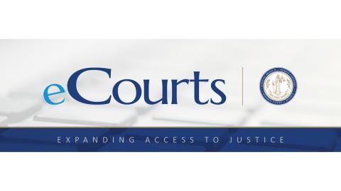 eCourts logo, expanding access to justice