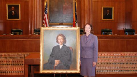 Former Chief Justice Rhoda Billings at her portrait presentation in 2016