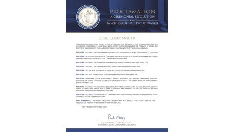 Drug Treatment Court Month 2022 Proclamation