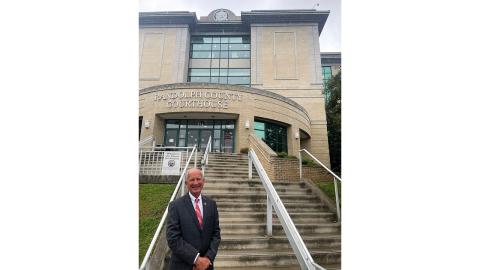 Chief Justice Paul Newby at the Randolph County Courthouse