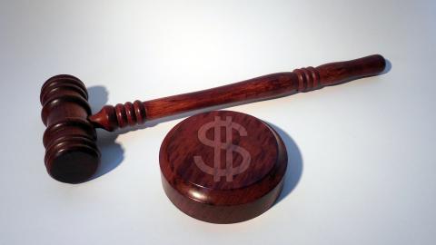 Gavel with dollar sign