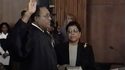 Former Chief Justice Henry Frye during his 1999 investiture.