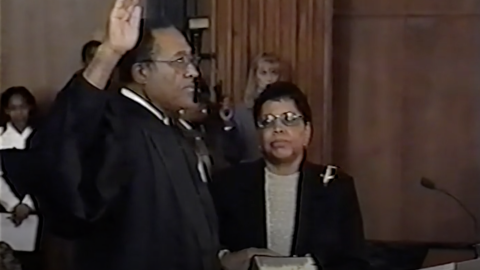 Former Chief Justice Henry Frye during his 1999 investiture. Former Chief Justice Henry Frye during his 1999 investiture.