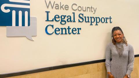 Judge Dunston at the Legal Support Center