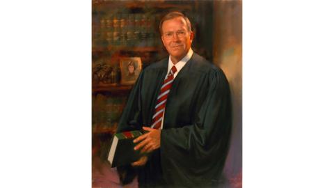 The portrait of former N.C. Court of Appeals Chief Judge John C. Martin