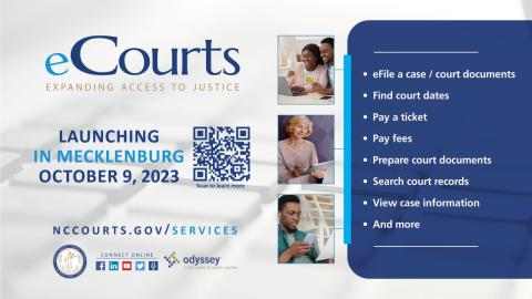 eCourts launching soon in Mecklenburg County