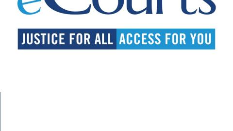 eCourts logo - Justice for All - Access for You