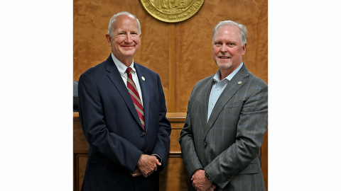 Chief Justice Newby and Anthony Whitmore