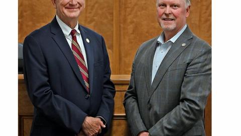 Chief Justice Newby and Anthony Whitmore