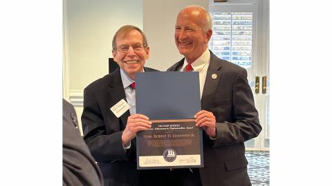 Justice Bob Edmunds and Chief Justice Paul Newby